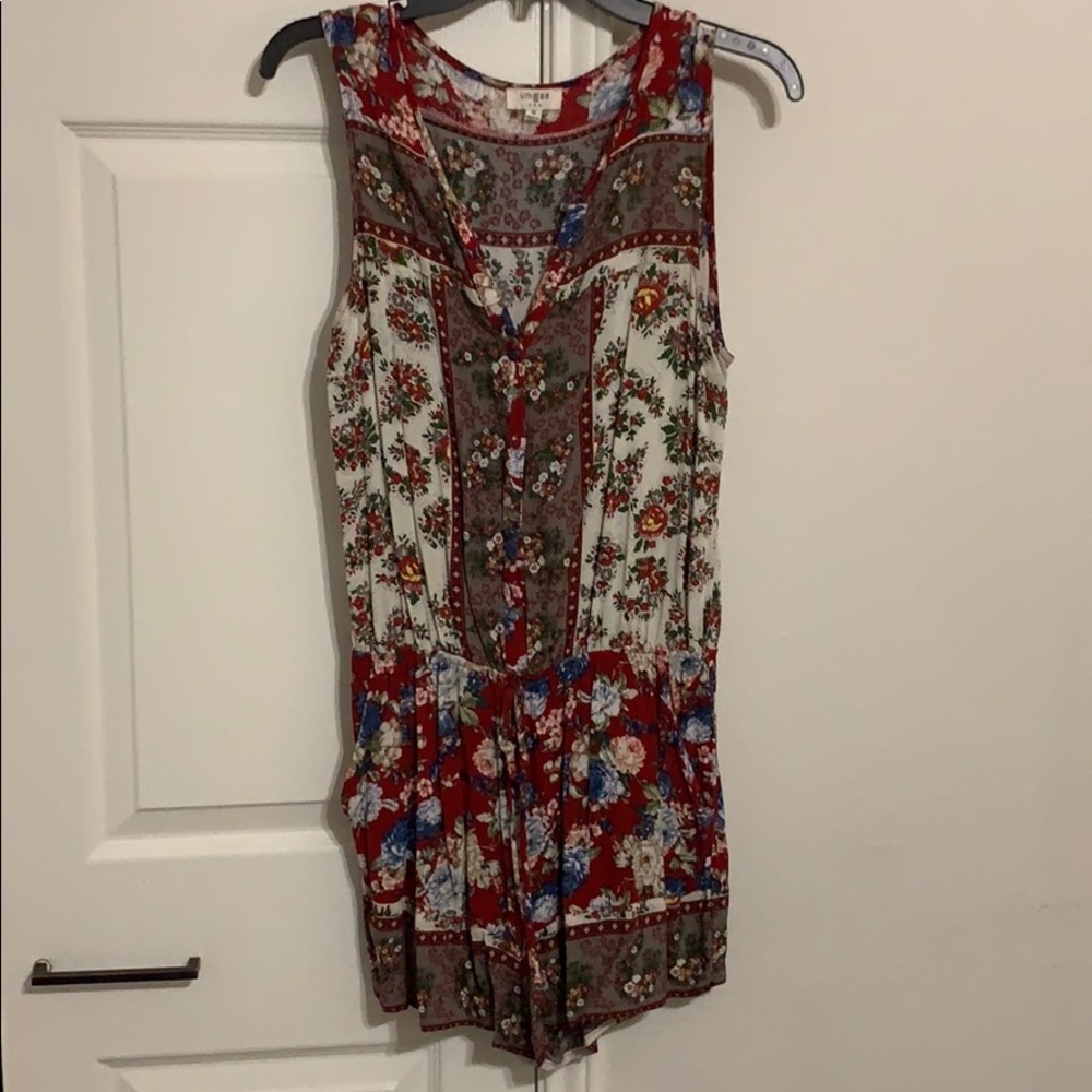 Umgee | Red Floral Romper